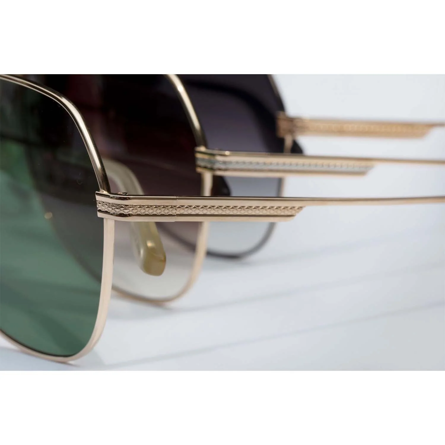 James Bond Avtak Sunglasses - Gold/Green - By Barton Perreira - Image 5